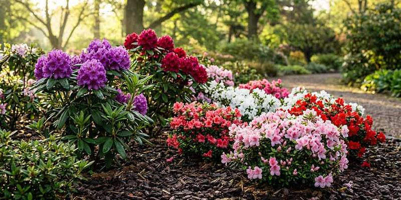 Rośliny towarzyszące rododendronom