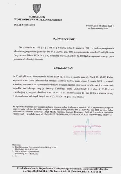 Wymagania dotyczące pozwoleń